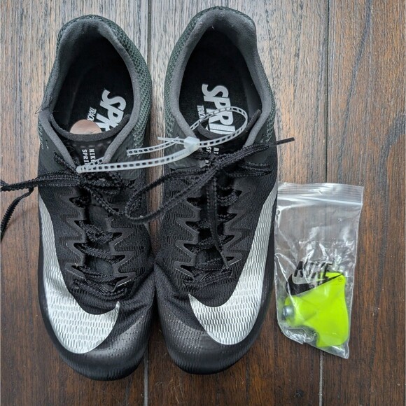Nike Mens Zoom Rival Sprinter Track Spikes Black Silver DC8753-001 Size 8 Runner - Picture 10 of 10